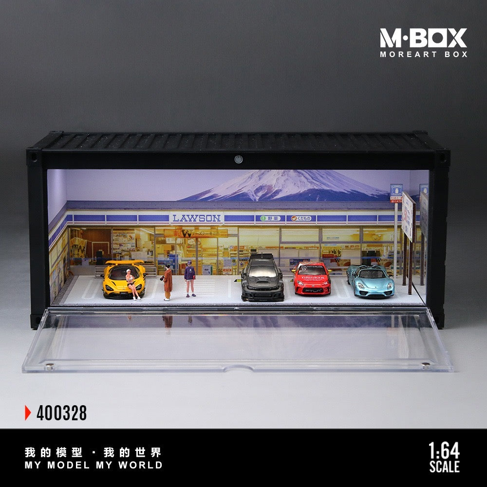 Pre-Order bis 09.06.2026 - MBox - Container Model Storage Diorama - Lawson Shop - mit Beleuchtung - MB400328