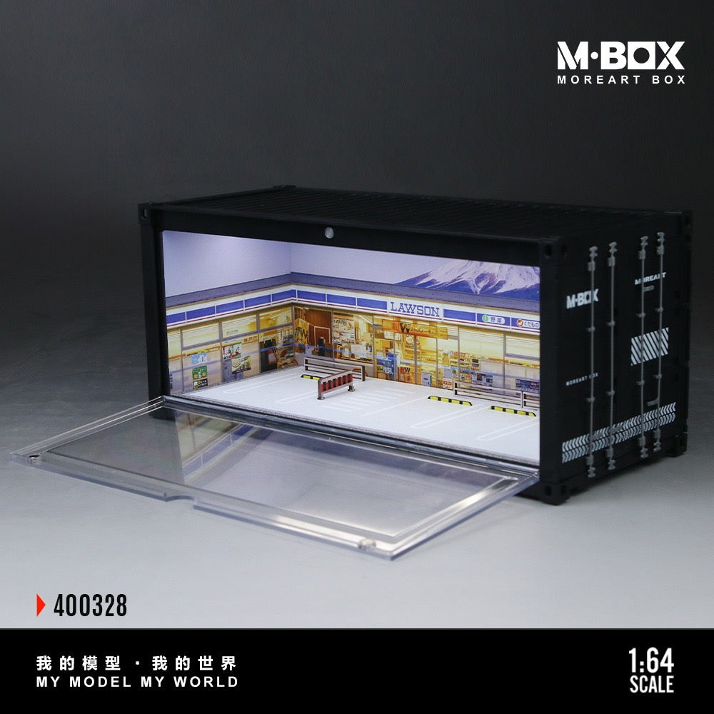 Pre-Order bis 09.06.2026 - MBox - Container Model Storage Diorama - Lawson Shop - mit Beleuchtung - MB400328