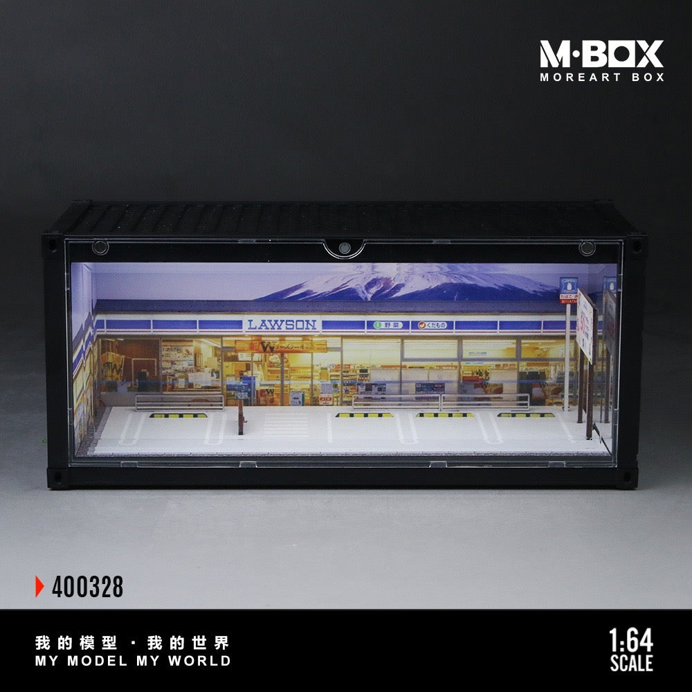 Pre-Order bis 09.06.2026 - MBox - Container Model Storage Diorama - Lawson Shop - mit Beleuchtung - MB400328