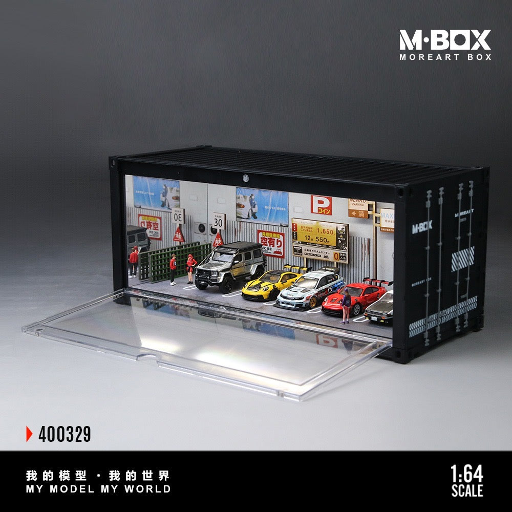 Pre-Order bis 09.06.2026 - MBox - Container Model Storage Diorama - Parking Scene - mit Beleuchtung - MB400329