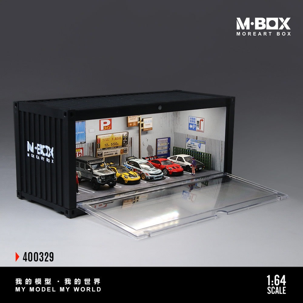 Pre-Order bis 09.06.2026 - MBox - Container Model Storage Diorama - Parking Scene - mit Beleuchtung - MB400329