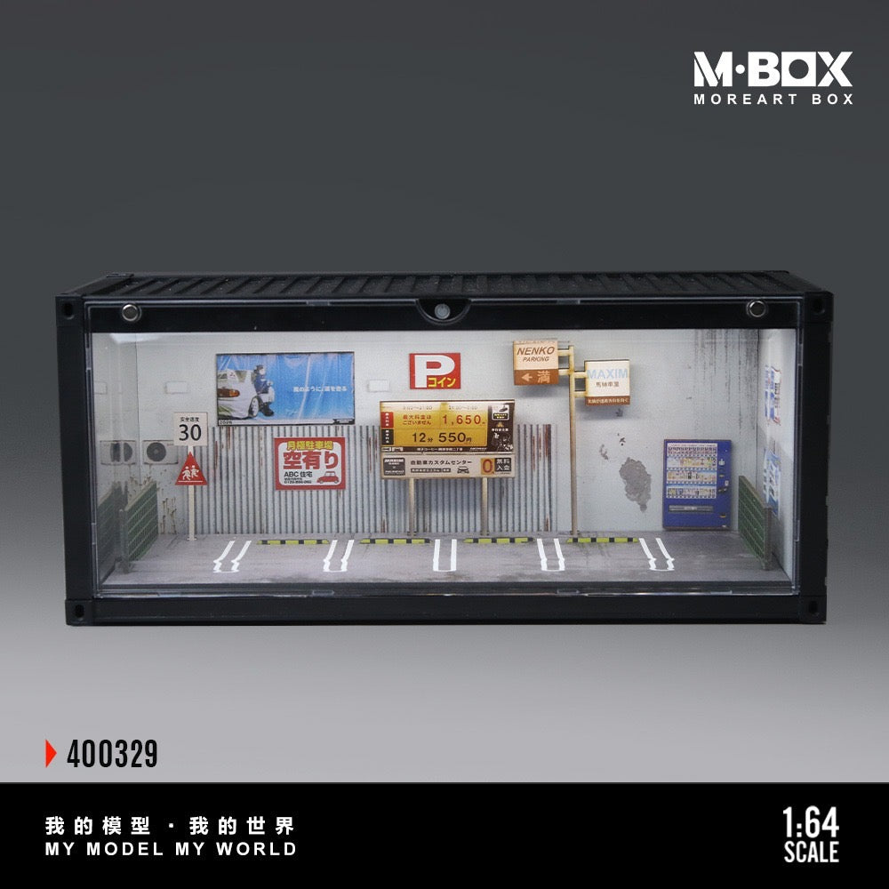 Pre-Order bis 09.06.2026 - MBox - Container Model Storage Diorama - Parking Scene - mit Beleuchtung - MB400329