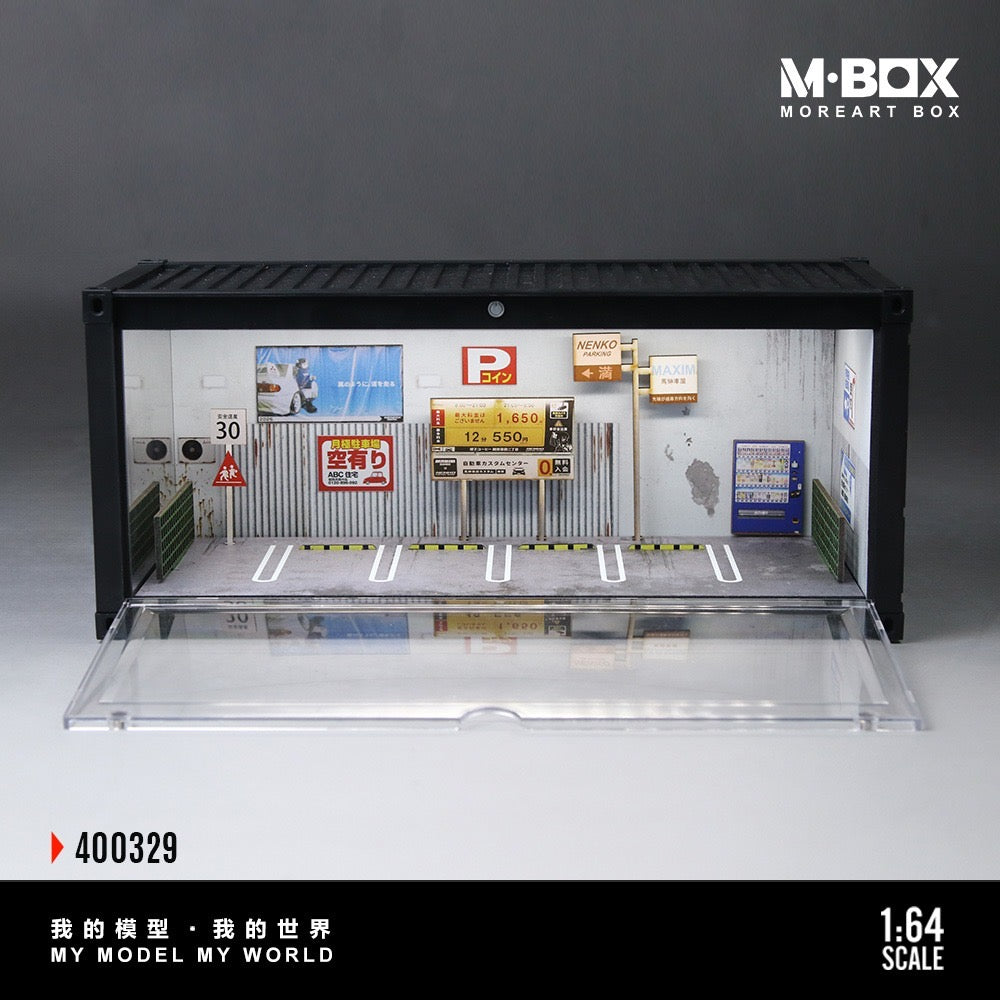 Pre-Order bis 09.06.2026 - MBox - Container Model Storage Diorama - Parking Scene - mit Beleuchtung - MB400329
