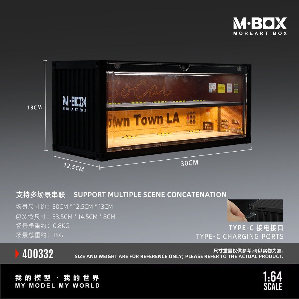 MBox - Pre-Order - Container Model Storage Diorama mit Beleuchtung - Down Town LA - MB400332