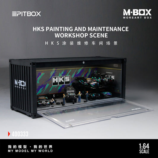 MBox - Pre-Order - HKS Maintenance Containre Diorama mit Beleuchtung und Zubehör - MB400333