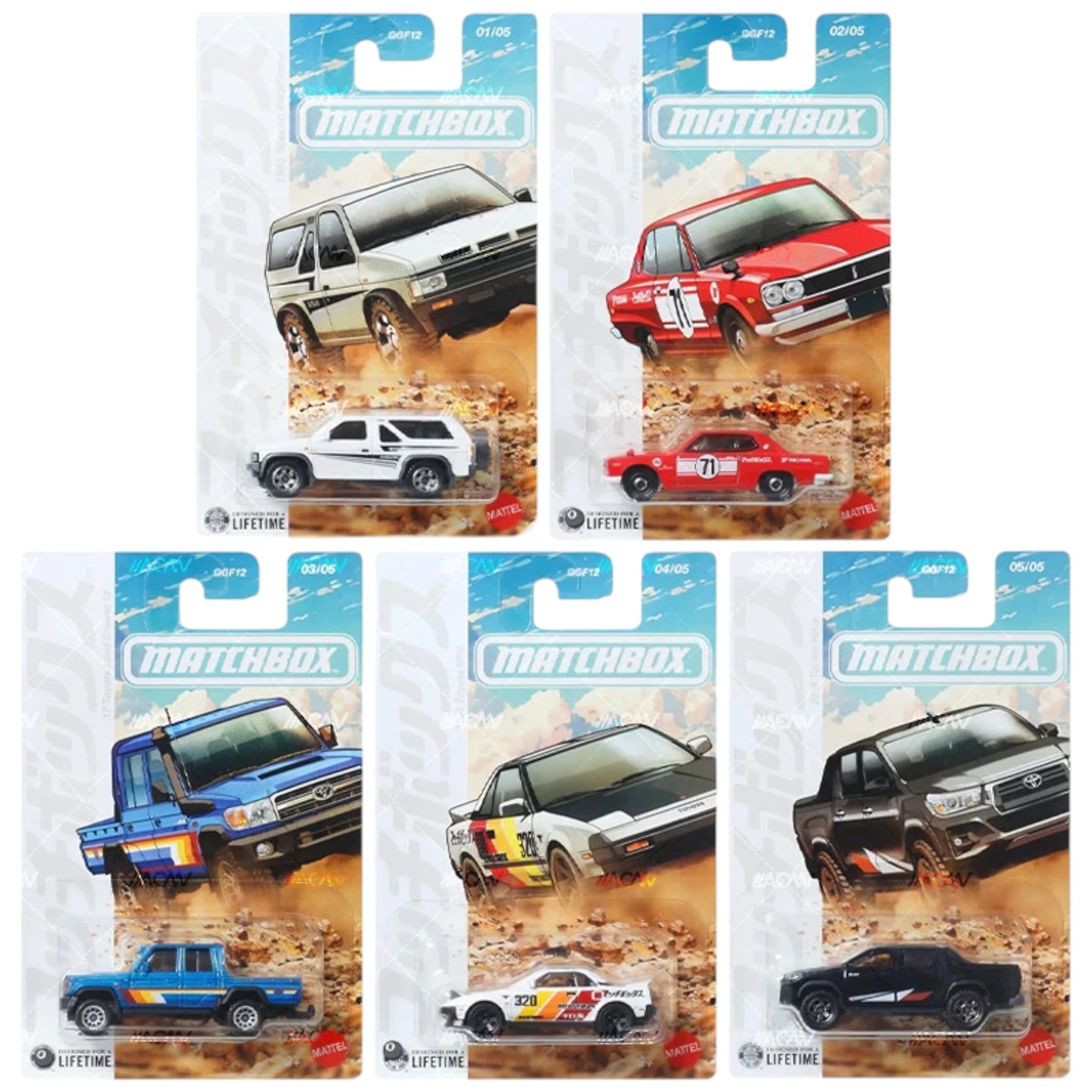 Matchbox 2026 - Pre-Order - Themed Set GGF12-969Q - 5x Modelle JDM