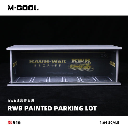 Pre-Order bis 16.09.2025 - M-Cool - Parking Diorama RWB-Rauh Welt, mit Beleuchtung - MC914916