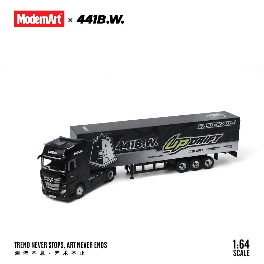 ModernArt & 441B.W - Pre-Order - Drift Bear Set Mercedes-Benz Actros Container Truck + GTR35