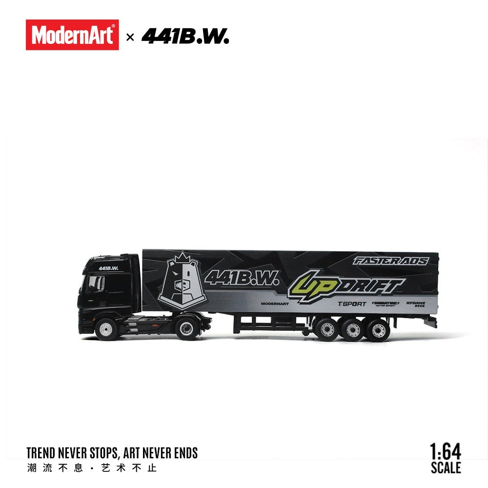 ModernArt & 441B.W - Pre-Order - Drift Bear Set Mercedes-Benz Actros Container Truck + GTR35