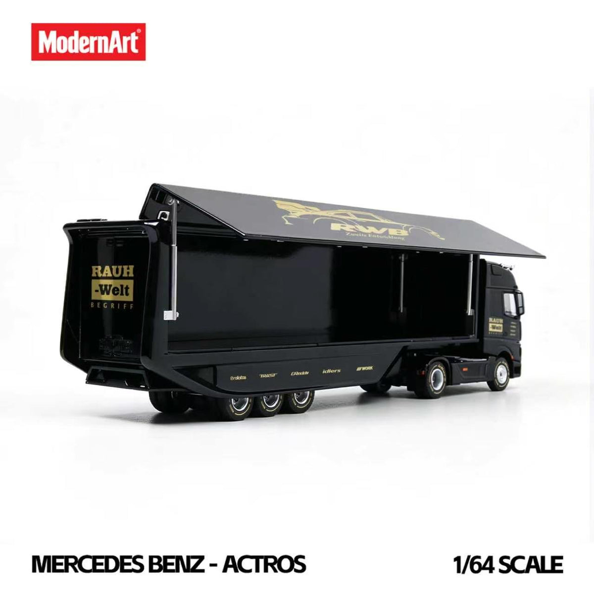 ModernArt - Pre-Order - Mercedes Wingspan Dropside Semi-Trailer Transporter RWB - MD648703