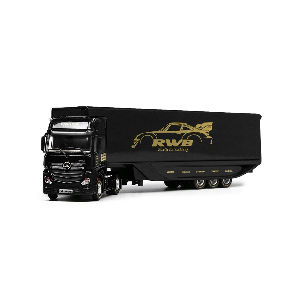 ModernArt - Pre-Order - Mercedes Wingspan Dropside Semi-Trailer Transporter RWB - MD648703