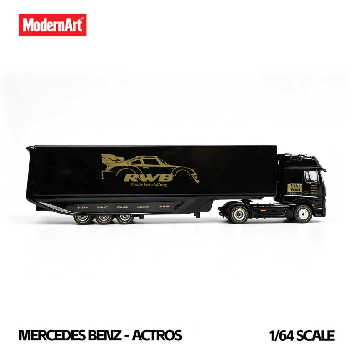 ModernArt - Pre-Order - Mercedes Wingspan Dropside Semi-Trailer Transporter RWB - MD648703