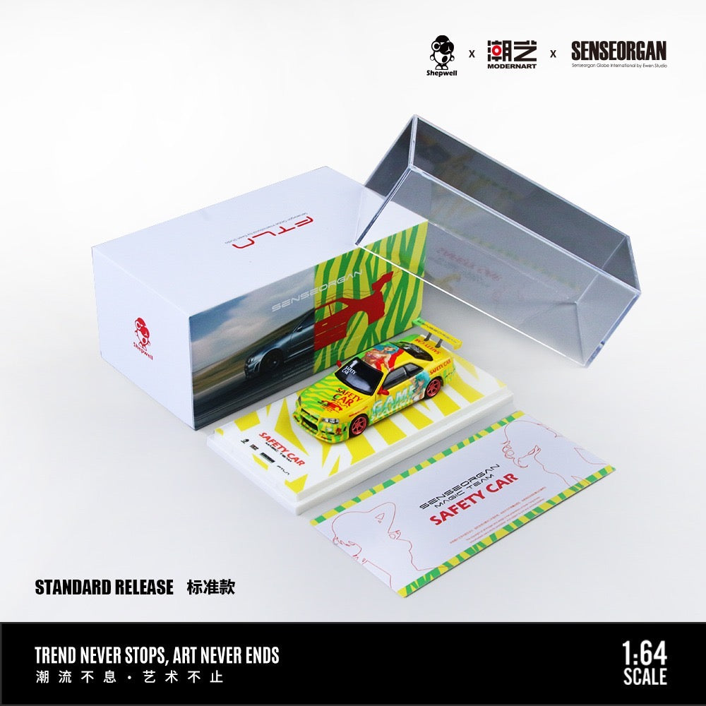 ModernArt x Senseorgan - Pre-Order - Nissan Skyline GT-R (R34) Youthful Spirit  Safety Car
