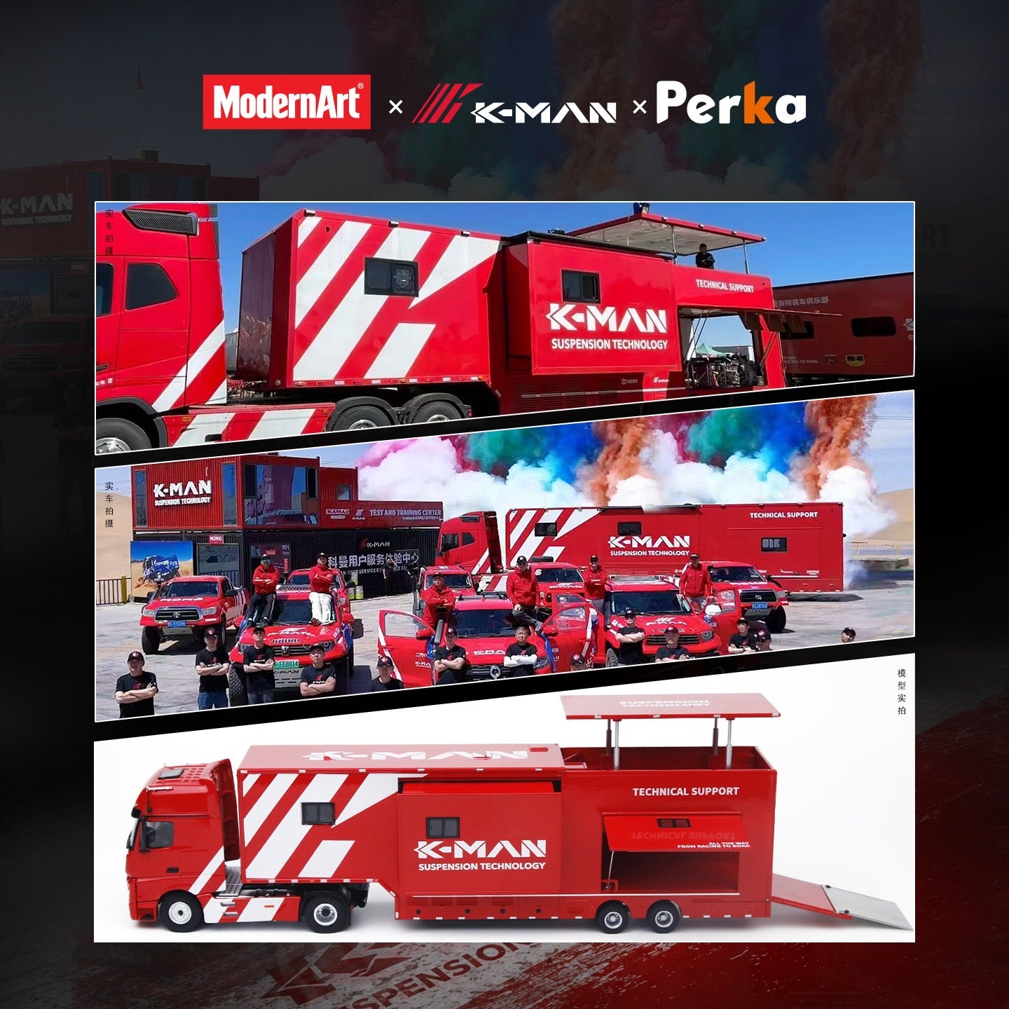 ModernArt & K-MAN & Perka - Pre-Order - Mercedes Actros K-Man Race Service Truck - MD801001