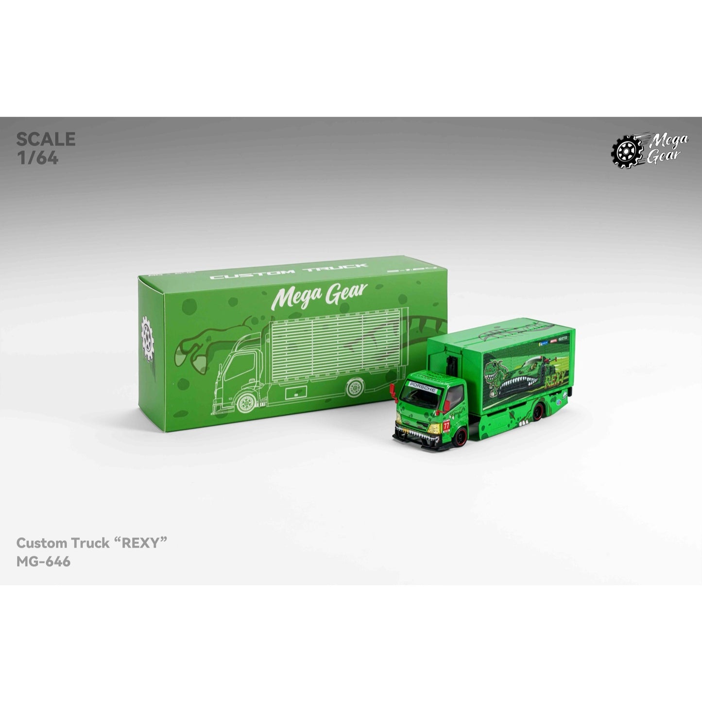 MegaGear - Pre-Order - Custom Box Truck - Green Dino - MG646