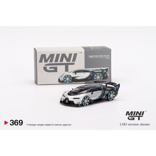 Mini GT - Bugatti Vision Gran Turismo, silver/black - MGT00369 (LHD)
