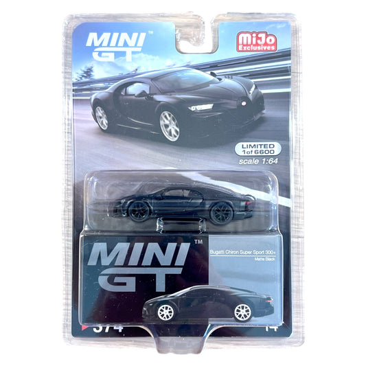 Mini GT - Mini GT - Bugatti Chiron Super Sport 300+ Matte Black - MGT00374 - MIJO Exclusive - Chase Car