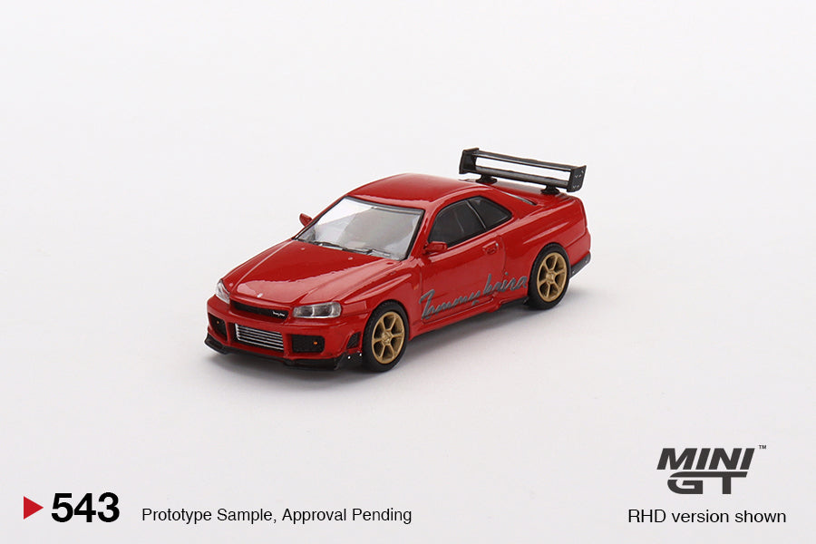 Mini GT - Nissan GT-R (R34) Tommykaira R-z Red - MGT00543 (RHD) - 1:64
