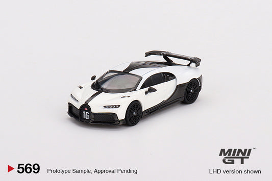 Mini GT - Bugatti Chiron Pur Sport White - MGT00569 (LHD) - 1:64