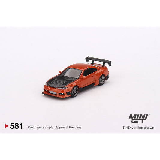 Mini GT - Nissan Silvia S15 D-MAX Metallic Orange - MGT00581 (RHD) - 1:64