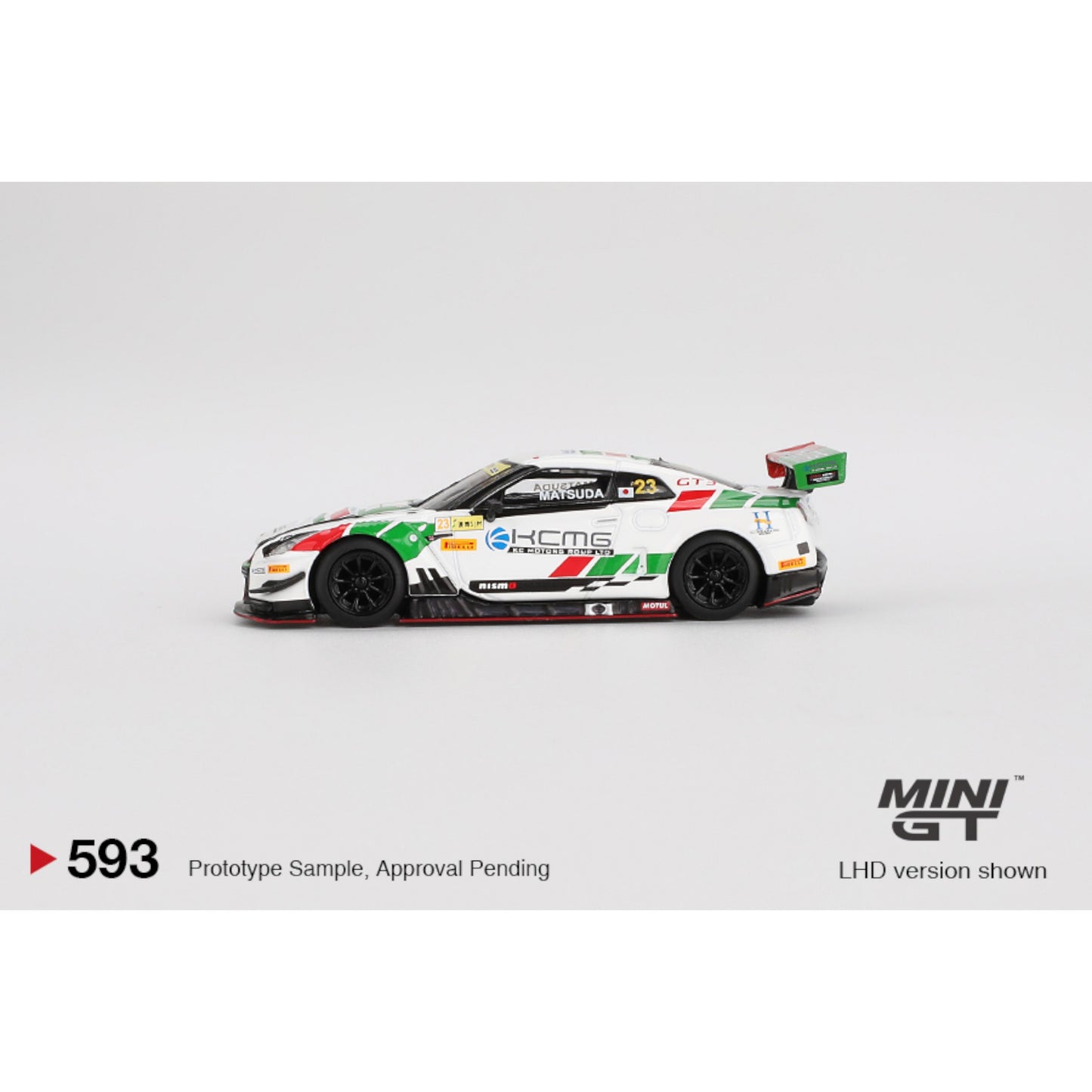 Mini GT - Nissan GT-R NISMO GT3 #23 KCMG 2018 FIA GT World Cup Macau - MGT00593 (LHD) - 1:64