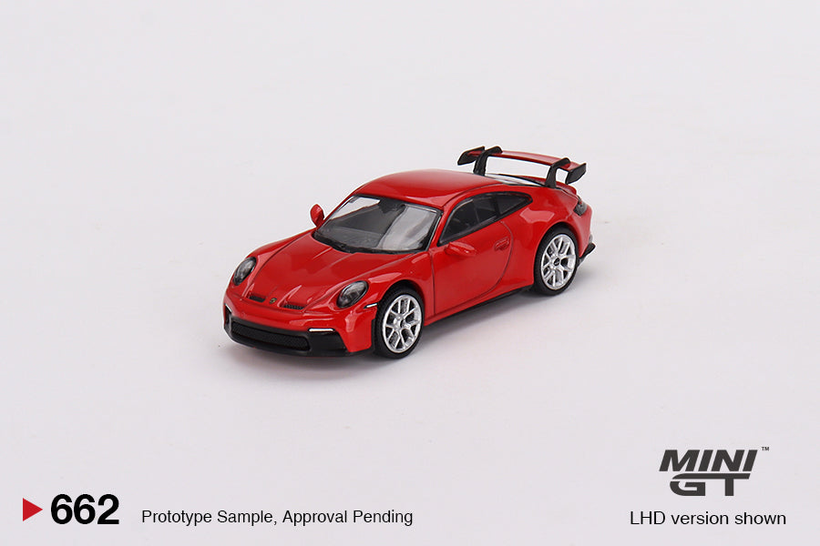 Mini GT - Porsche 911 (992) GT3, guards red - MGT00662 (LHD) - 1:64