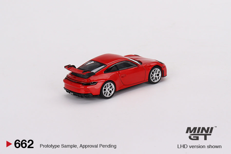 Mini GT - Porsche 911 (992) GT3, guards red - MGT00662 (LHD) - 1:64