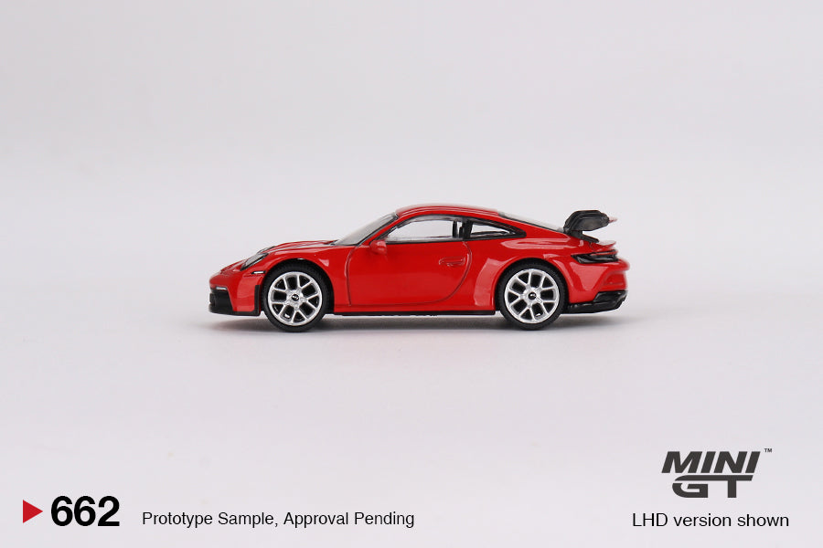 Mini GT - Porsche 911 (992) GT3, guards red - MGT00662 (LHD) - 1:64