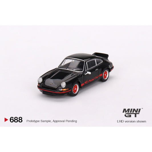 Mini GT - Porsche 911 Carrera RS 2.7 Black with Red Livery - MGT00688 (LHD) - 1:64