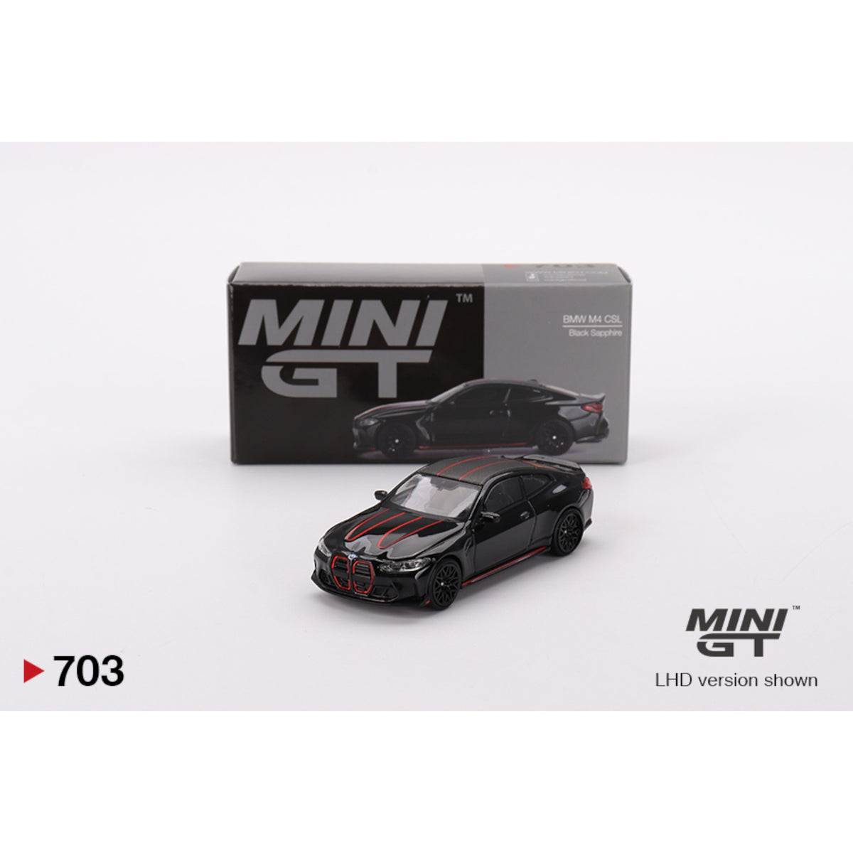 Mini GT - 2023 BMW M4 CSL, black - MGT00703 (LHD)