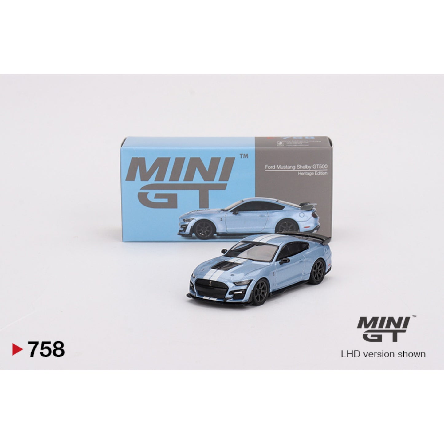 Mini GT - 2022 Ford Mustang Shelby GT500 Heritage Edition, brittany blue - MGT00758 (LHD) - 1:64