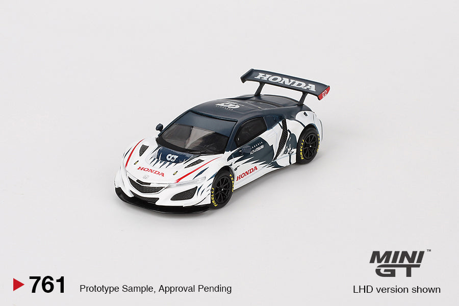 Mini GT - Honda NSX GT3 EVO AlphaTauri Yuki Tsunoda 2023 Red Bull Formula Nurburgring - MGT00761 (LHD) - 1:64
