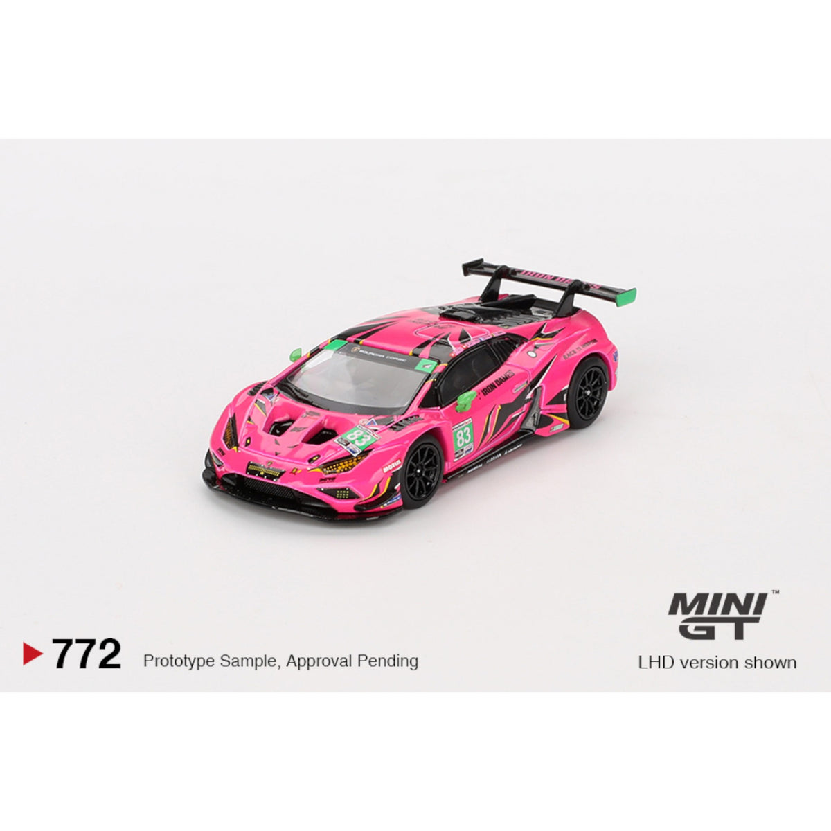Mini GT - Lamborghini Huracán GT3 EVO2 #83 Iron Dames 2023 IMSA Daytona 24 Hrs - MGT00772 (LHD) - 1:64