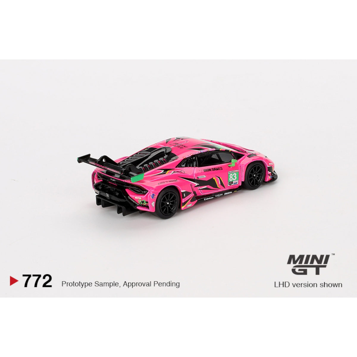 Mini GT - Lamborghini Huracán GT3 EVO2 #83 Iron Dames 2023 IMSA Daytona 24 Hrs - MGT00772 (LHD) - 1:64