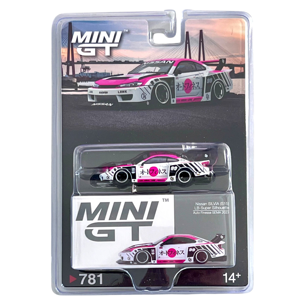 Mini GT - Nissan Silvia S15 LB Super Silouette Auto Finesse Sema 2023 - MGT00781-BL (RHD)