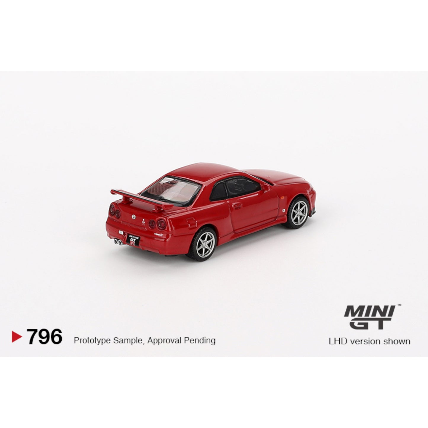 Mini GT - Nissan Skyline GT-R (R34) V-Spec Active Red - MGT00796 (RHD)