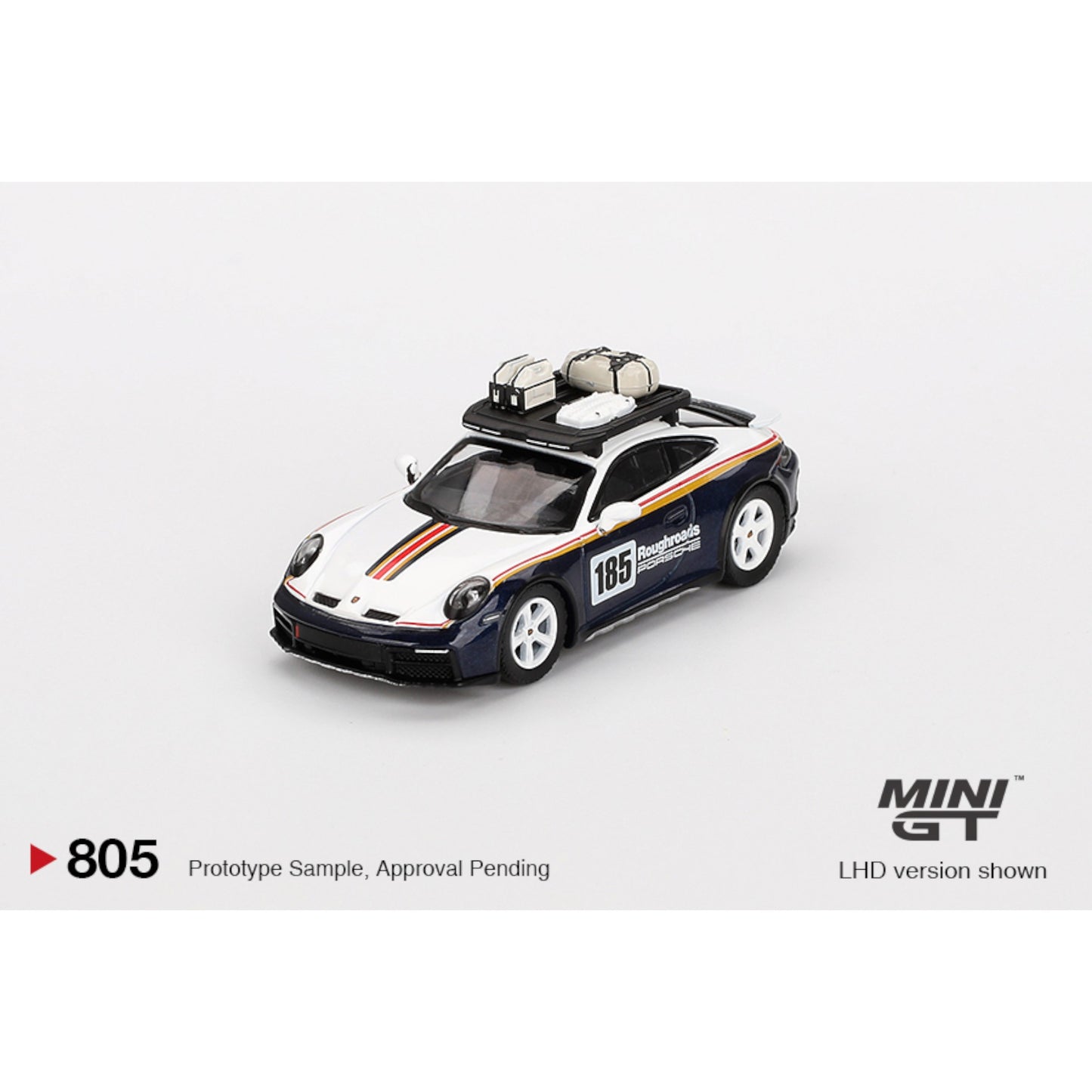 Mini GT - Porsche 911 Dakar Rallye Design Package White/Gentian Blue Metallic - MGT00805 (LHD) - 1:64