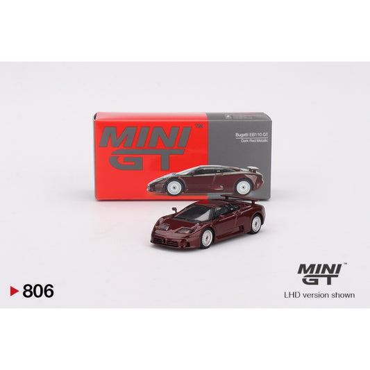 Mini GT - Bugatti EB110 GT Dark Red Metallic - MGT00806 (LHD) - 1:64