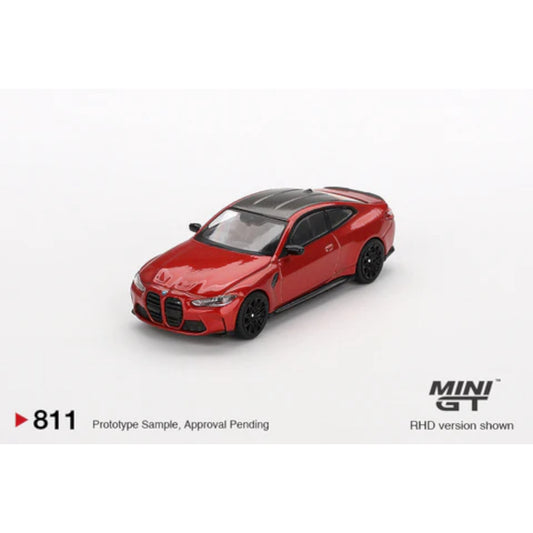 Mini GT - Pre-Order - 2024 BMW M4 (G82) Competition, sakhir orange - MGT00811 (LHD) - 1:64