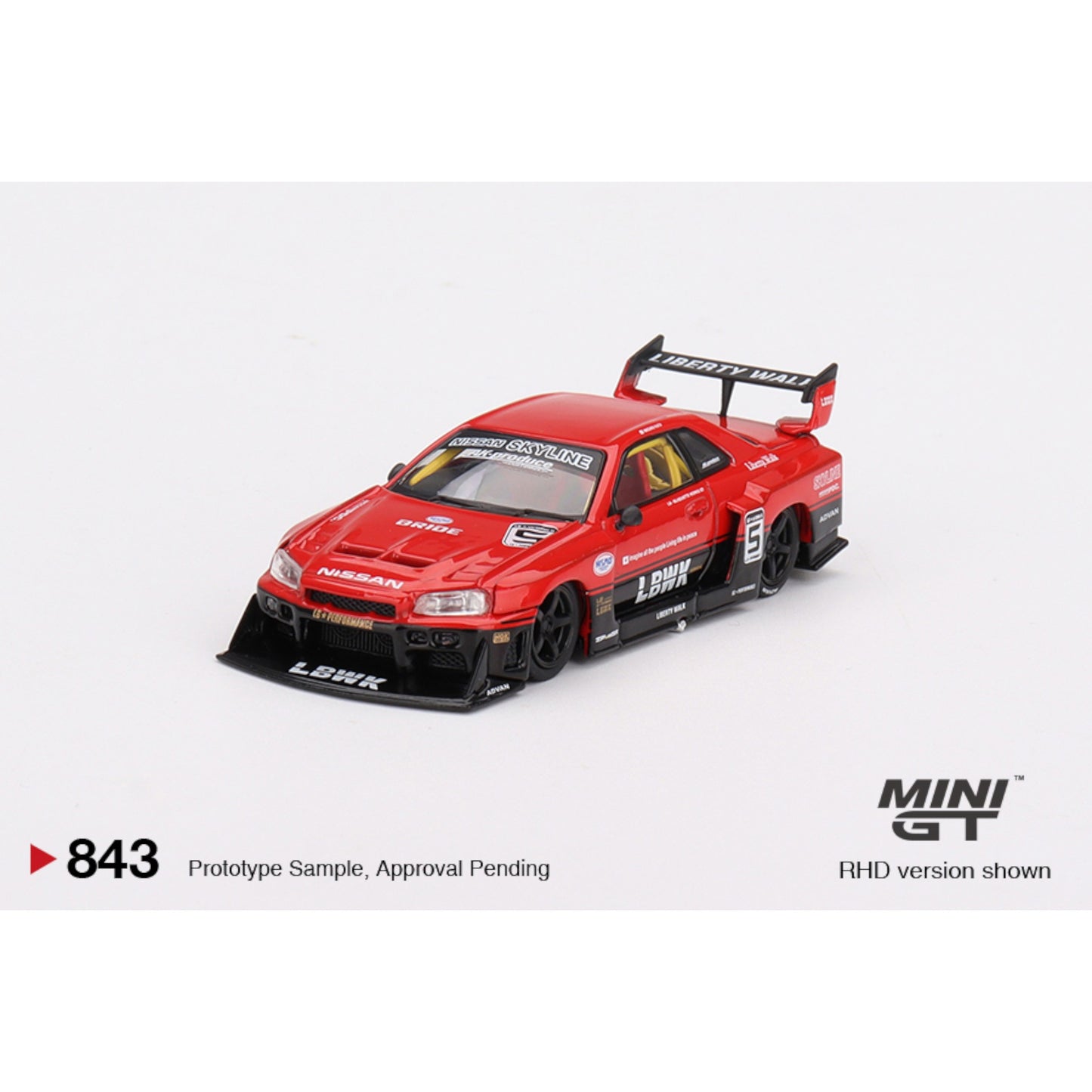 Mini GT - Pre-Order - Nissan LB-ER34 Super Silhouette SKYLINE Red/Black - MGT00843 (RHD)