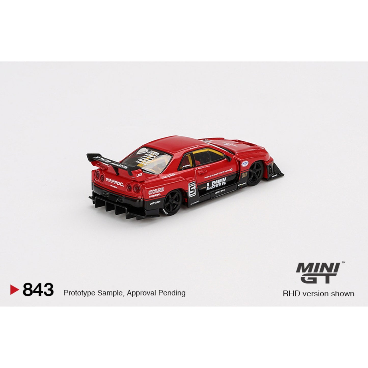 Mini GT - Pre-Order - Nissan LB-ER34 Super Silhouette SKYLINE Red/Black - MGT00843 (RHD)