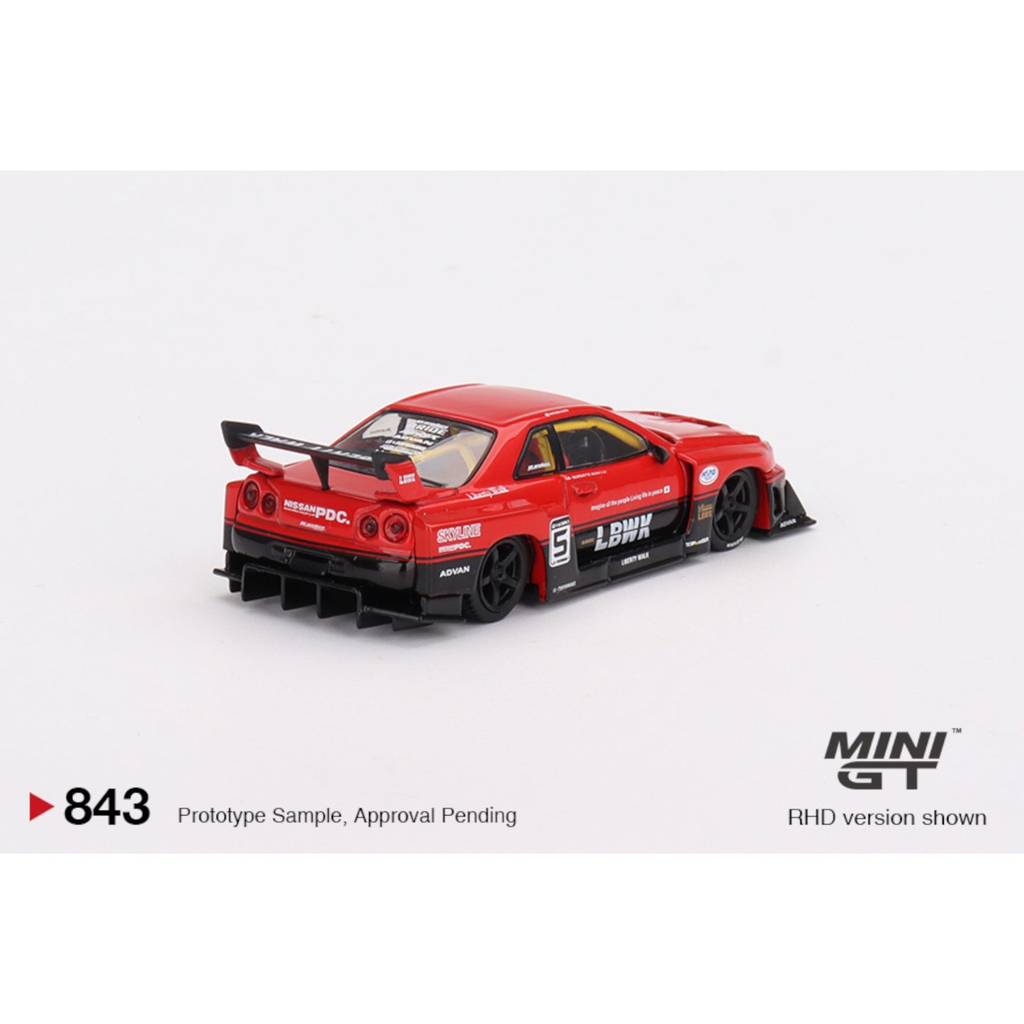 Mini GT - Pre-Order - Nissan LB-ER34 Super Silhouette SKYLINE Red/Black - MGT00843 (RHD)