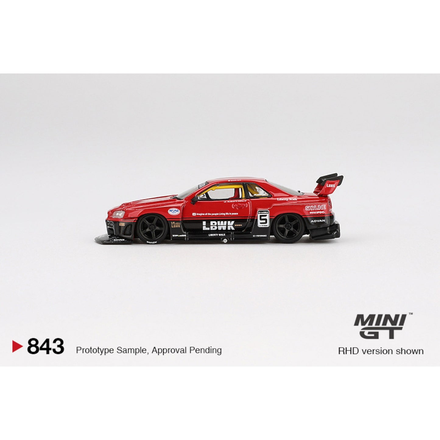 Mini GT - Pre-Order - Nissan LB-ER34 Super Silhouette SKYLINE Red/Black - MGT00843 (RHD)