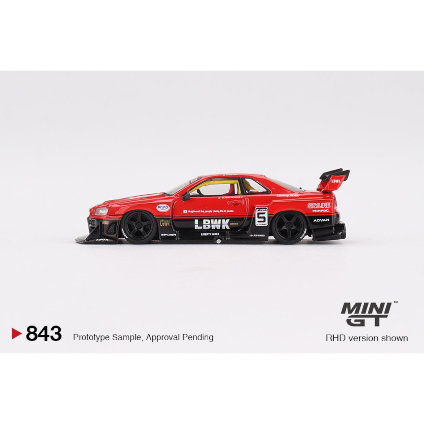 Mini GT - Pre-Order - Nissan LB-ER34 Super Silhouette SKYLINE Red/Black - MGT00843 (RHD)