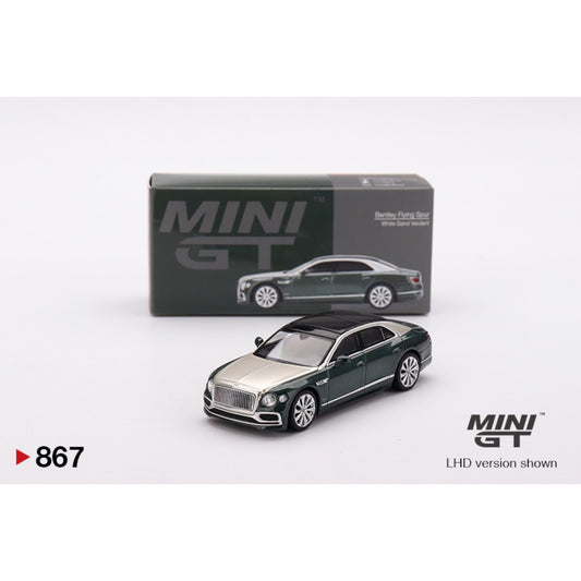 Mini GT - Bentley Flying Spur White Sand Verdant - MGT00867 (LHD) - 1:64