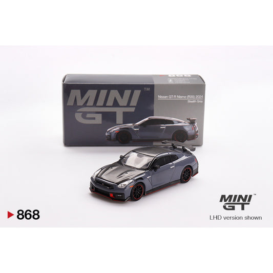 Mini GT - Nissan GT-R Nismo 2024 NISMO Stealth Gray - MGT00868 (RHD)