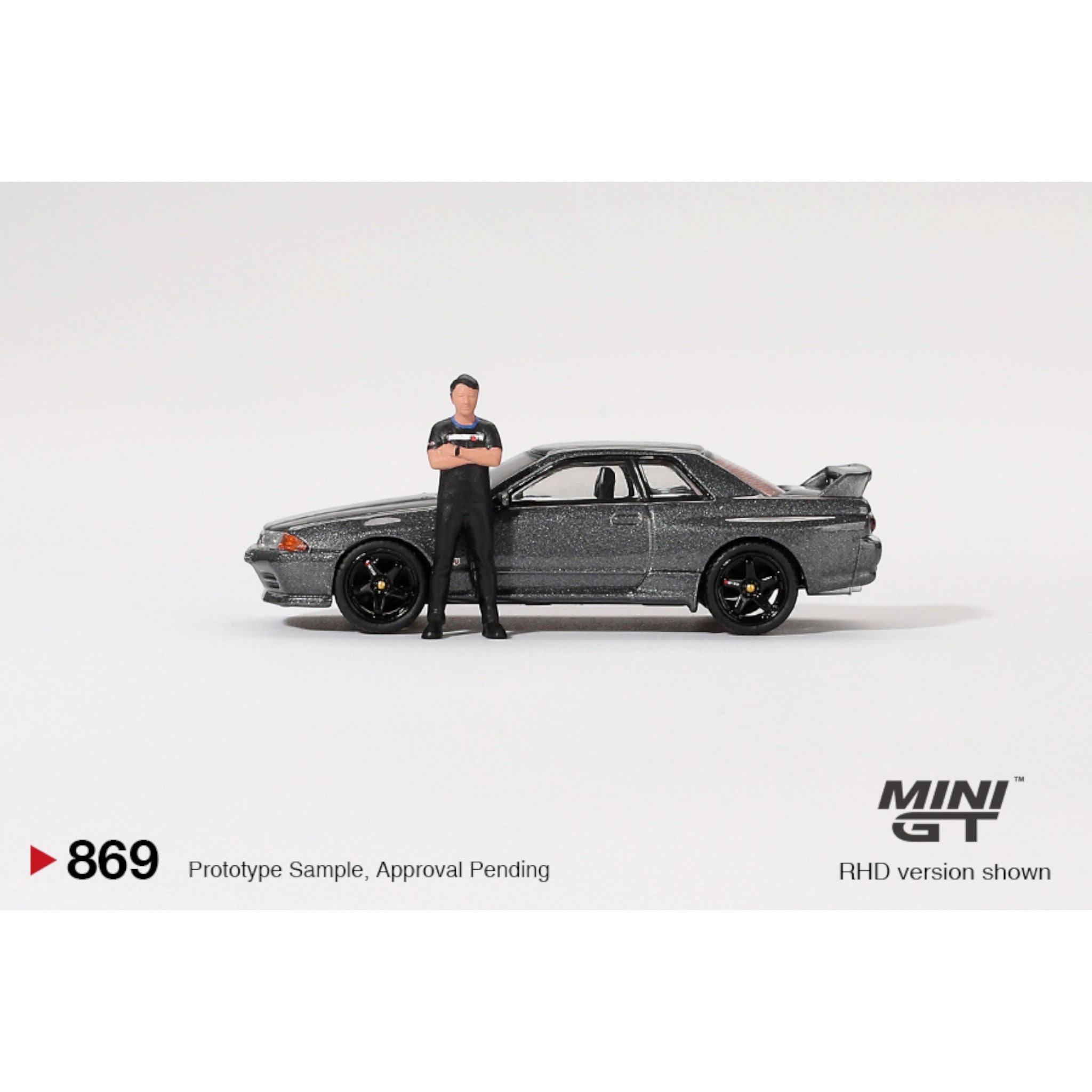 Mini GT - Nissan Skyline GT-R (R32) Nismo Gunmetal W/ Matsuda