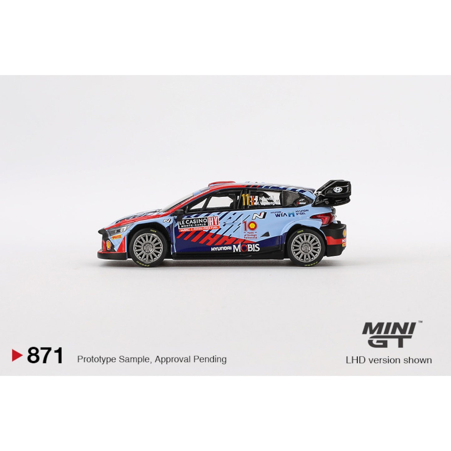 Mini GT - Hyundai i20 N Rally1 Hybrid #11 2024 Rallye Monte-Carlo Winner - MGT00871 (LHD)