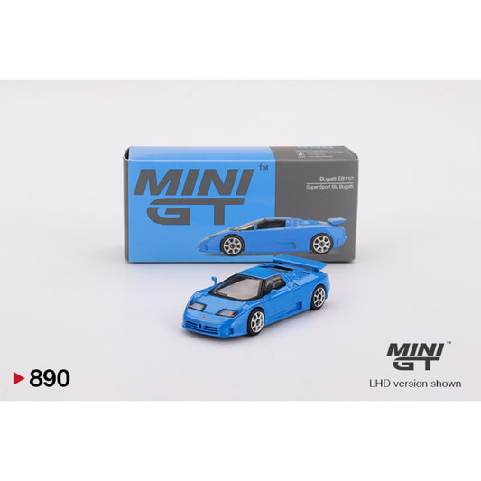 Mini GT - Bugatti EB110 Super Sport - Blu Bugatti - MGT00890 (LHD)