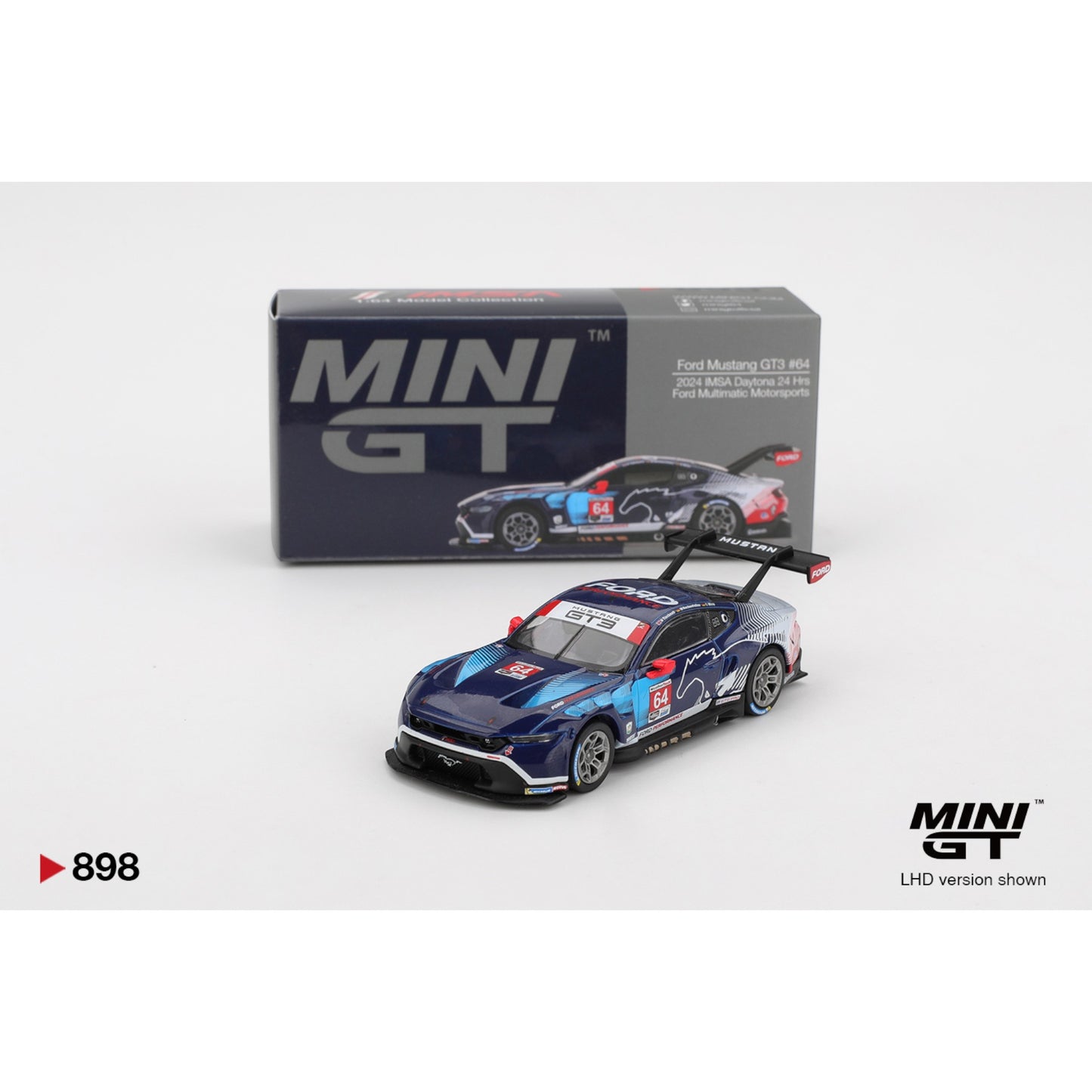 Mini GT - Ford Mustang GT3 #64 Ford Multimatic Motorsports 2024 IMSA Daytona 24 Hrs - MGT00898 (LHD)